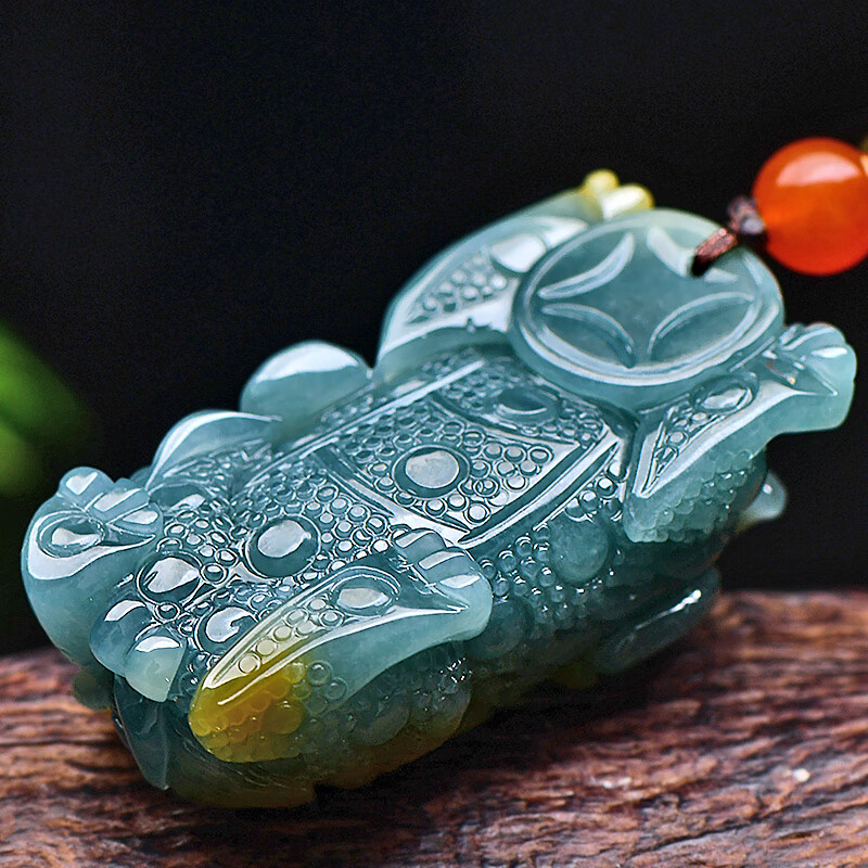 可玉可求直播选货翡翠貔貅吊坠男士飘黄翡玉貔貅玉坠玉石玉佩款一