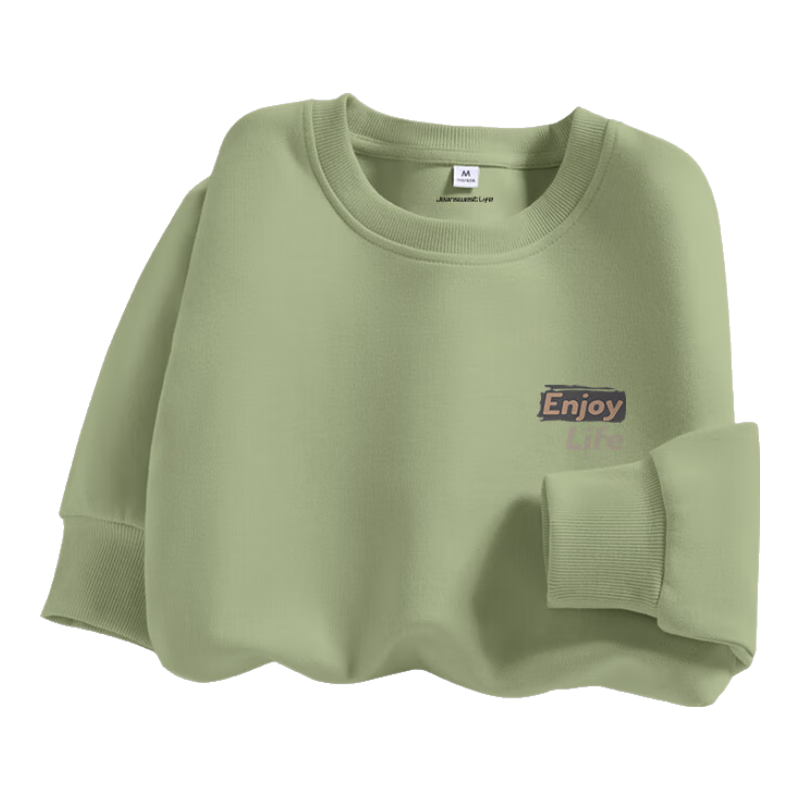 JEANSWEST LIFE真維斯原創(chuàng)設(shè)計(jì)衛(wèi)衣男圓領(lǐng)春秋季簡約風(fēng)享受生活外套學(xué)生大碼男裝