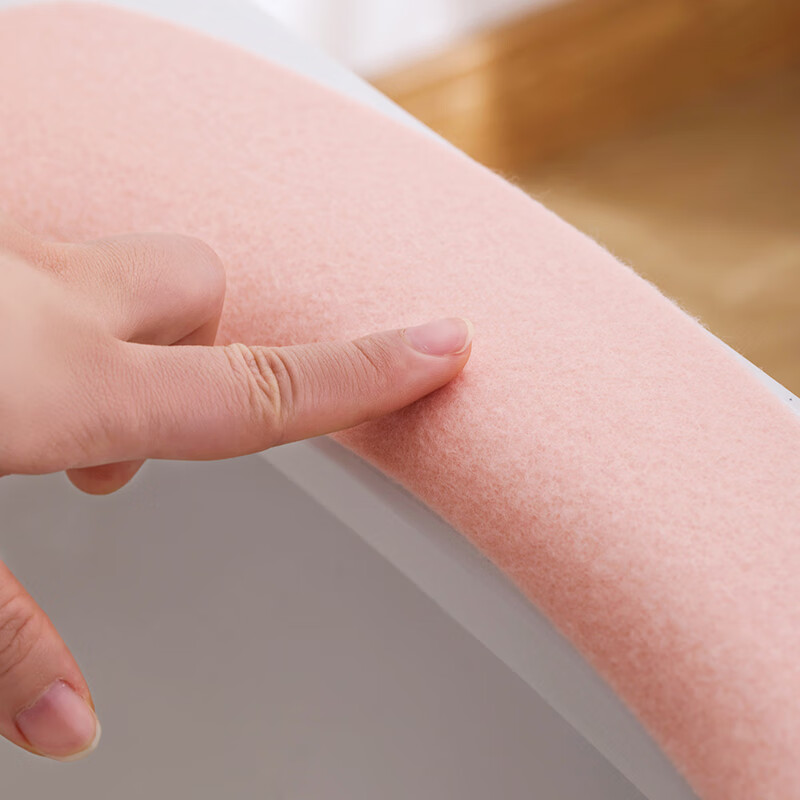 茶花马桶垫加厚四季通用吸附式可水洗马桶贴可爱家用厕所坐便器圈垫 【蓝色+粉色】20片