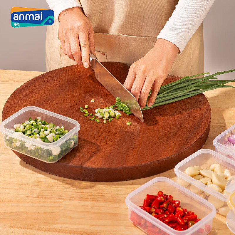 银离子保鲜盒冰箱专用冷冻收纳盒家用密封盒 330ml圆形保鲜盒