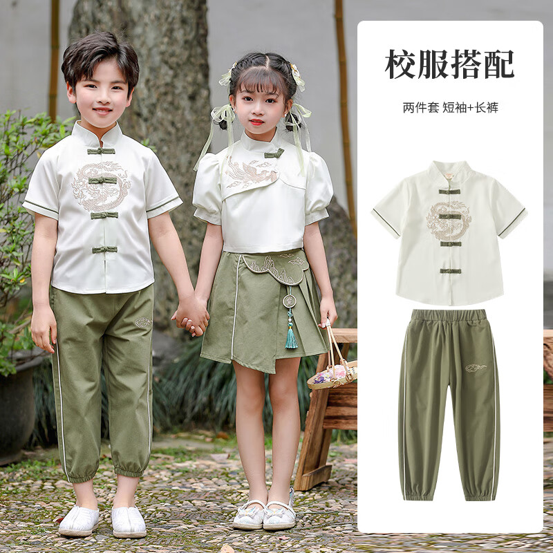 优朵米儿童民国风演出服汉服男女学生合唱幼儿园中国风唐装园服艺术照