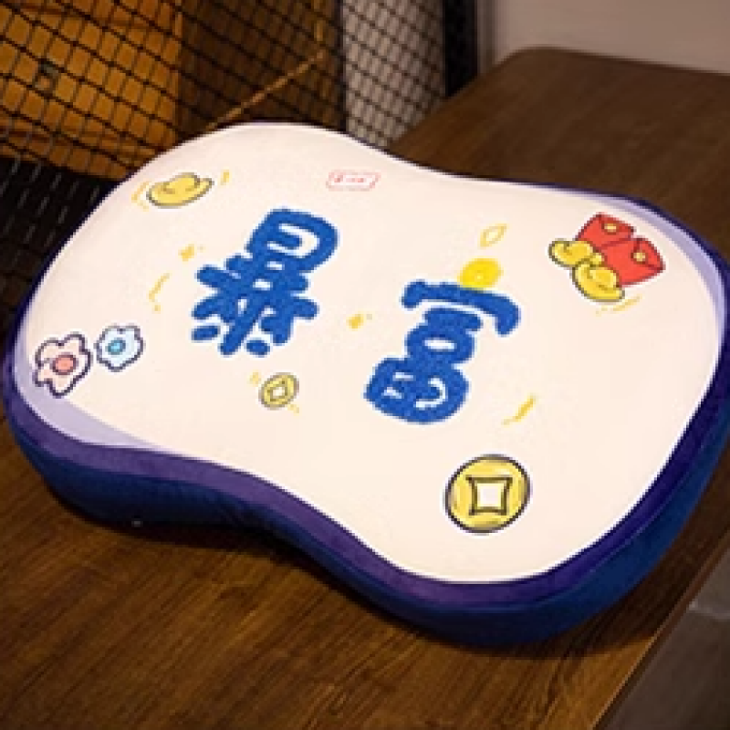 枕头记忆棉猫肚枕带枕套午睡枕助睡眠学生宿舍柔软许愿单人枕 暴富 单