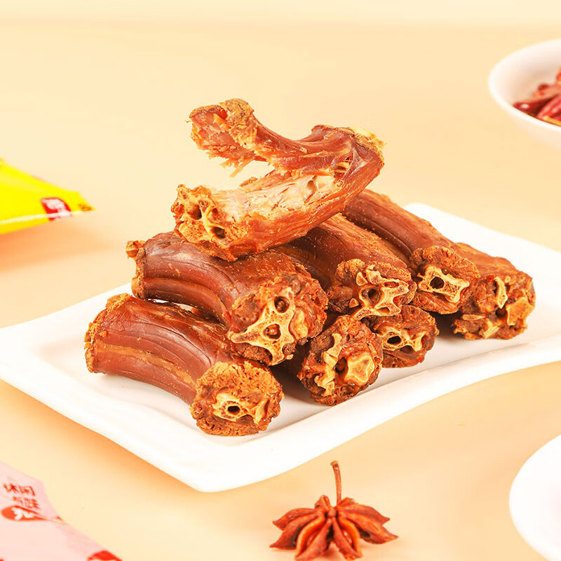 爱极鲜香辣味手撕风干鸭脖248g办公室追剧休闲卤味零食风干鸭脖非油炸 卤香味 248g *2袋