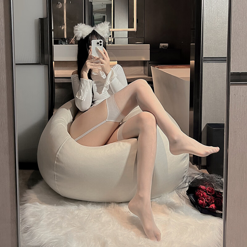 GEEZORO白色吊带丝袜女夏秋季防勾丝连裤袜性感纯欲风打底见男友可撕开档 黑色 1双 均码