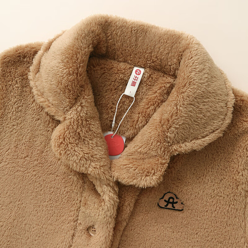 芬腾珊瑚绒睡衣男女士秋冬季套装保暖法兰绒加绒加厚休闲家居服冬天 FJ26940698卡其 【单女款】 M 建议:女92-110斤,男105-126斤