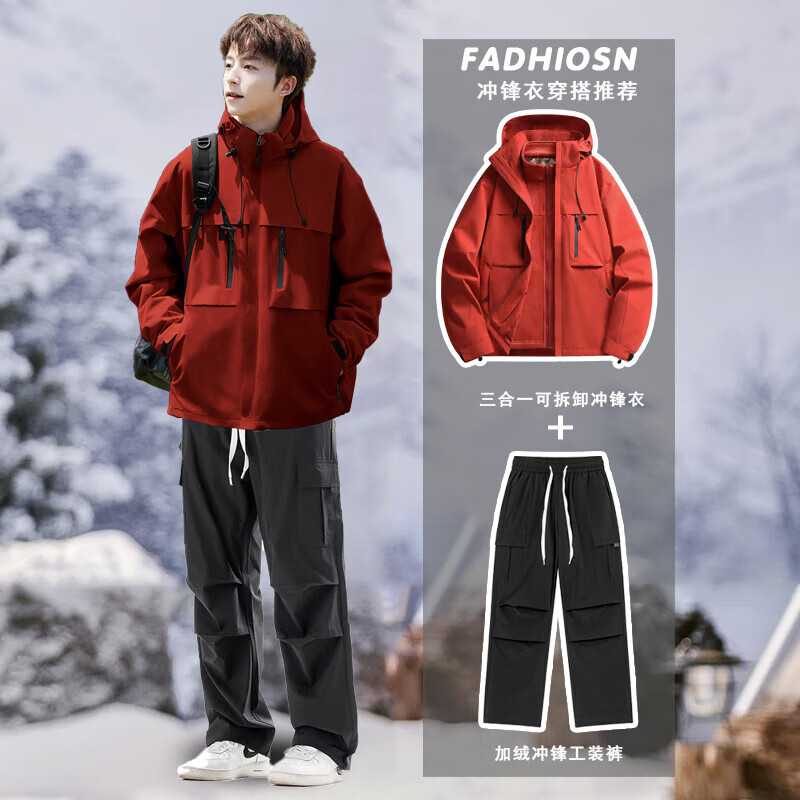 ����ɭ����¿���װ��Ů����һ���¿��ﶬ�����׻�������ˮ��ѩ��ɽ�� ����Ůͬ���ɫ+�ڿ� XL