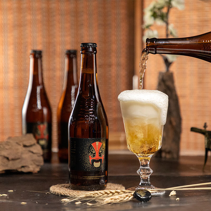 雪花啤酒 脸谱系列 煮出法工艺 花脸 418mL 12瓶 整箱装 到期日4月