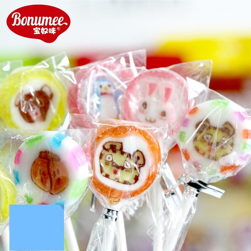 宝奴咪手造水果动物花朵棒棒糖糖儿童零食55g包小吃零食 【手造花朵】