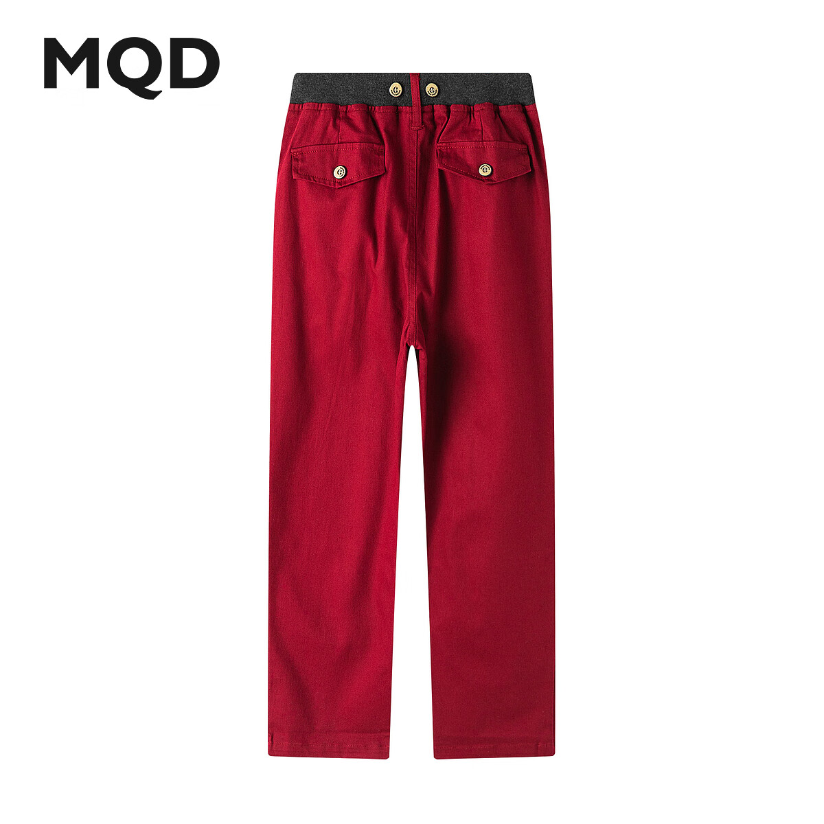 马骑顿梭织长裤 酒红 100