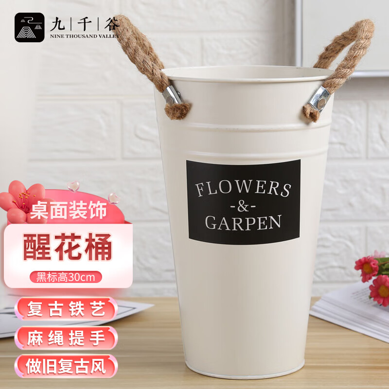 ��ǧ���ѻ�Ͱ �����ʻ�Ͱ�廨ƿ��ƤͰ�ڼ���������ʽ��ɫ��30cm8075