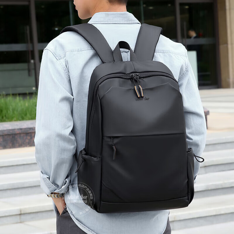Walker Shop【2026新款】双肩包男书包大容量电脑包防泼水皮膜旅行背包男 时尚灰2.0【手提礼品包装/顺丰空 30cm*45cm*15cm【赠箱包防尘袋】