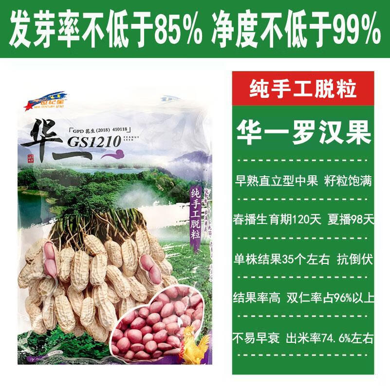 咔芙滋(kafuzi)华一罗汉果花生种子小果红皮四粒红花生种籽去壳红皮