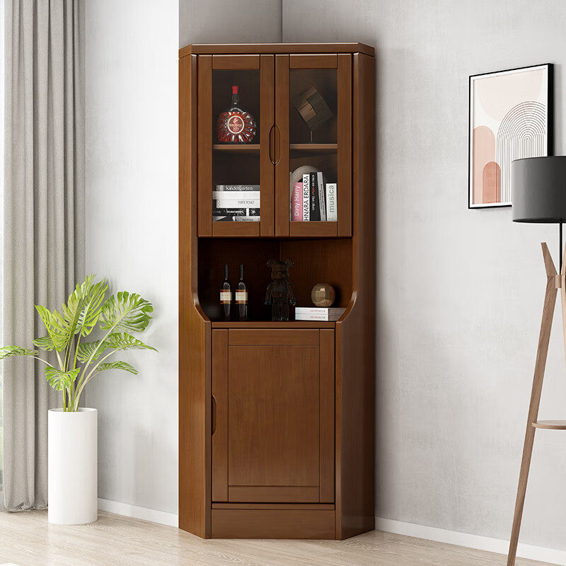 优依福三角酒柜客厅简约实木角柜三角柜拐角柜转角柜餐厅三角形餐边柜