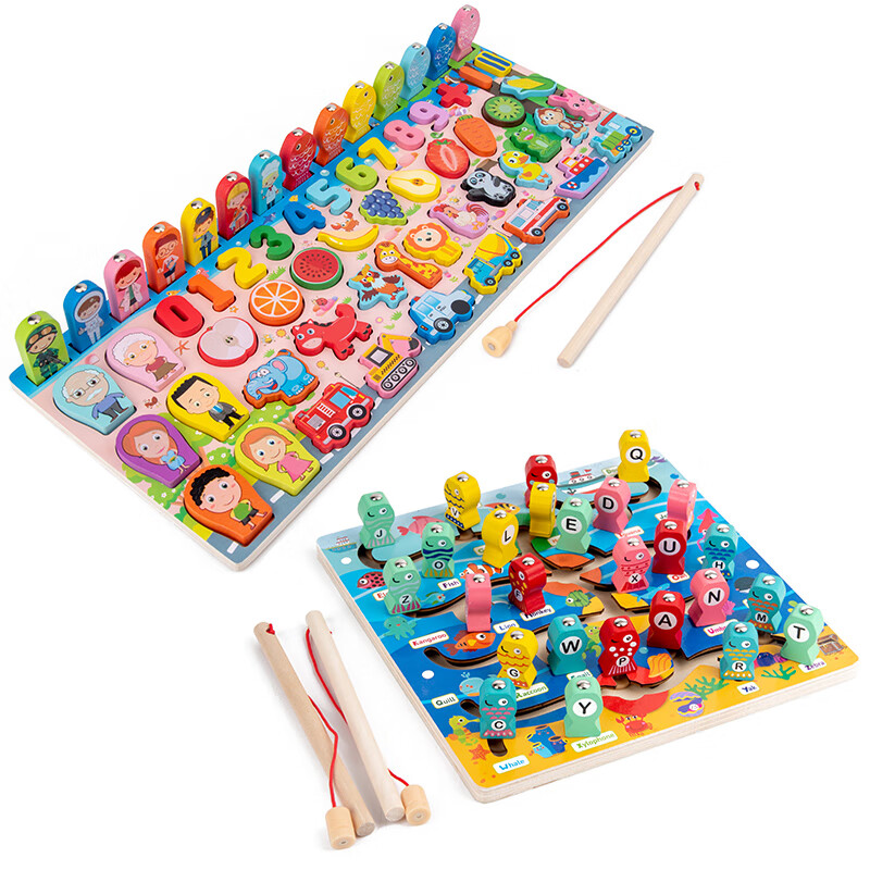 浙样红幼儿童数字积木早教拼图益智力开发12周岁半3宝宝动脑玩具男