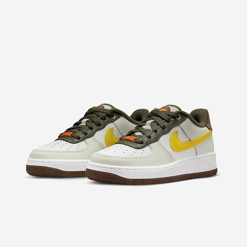 NIKE 耐克男女空军一号休闲板鞋AIR FORCE 1青少年运动滑板鞋 FV3647-171 35.5码