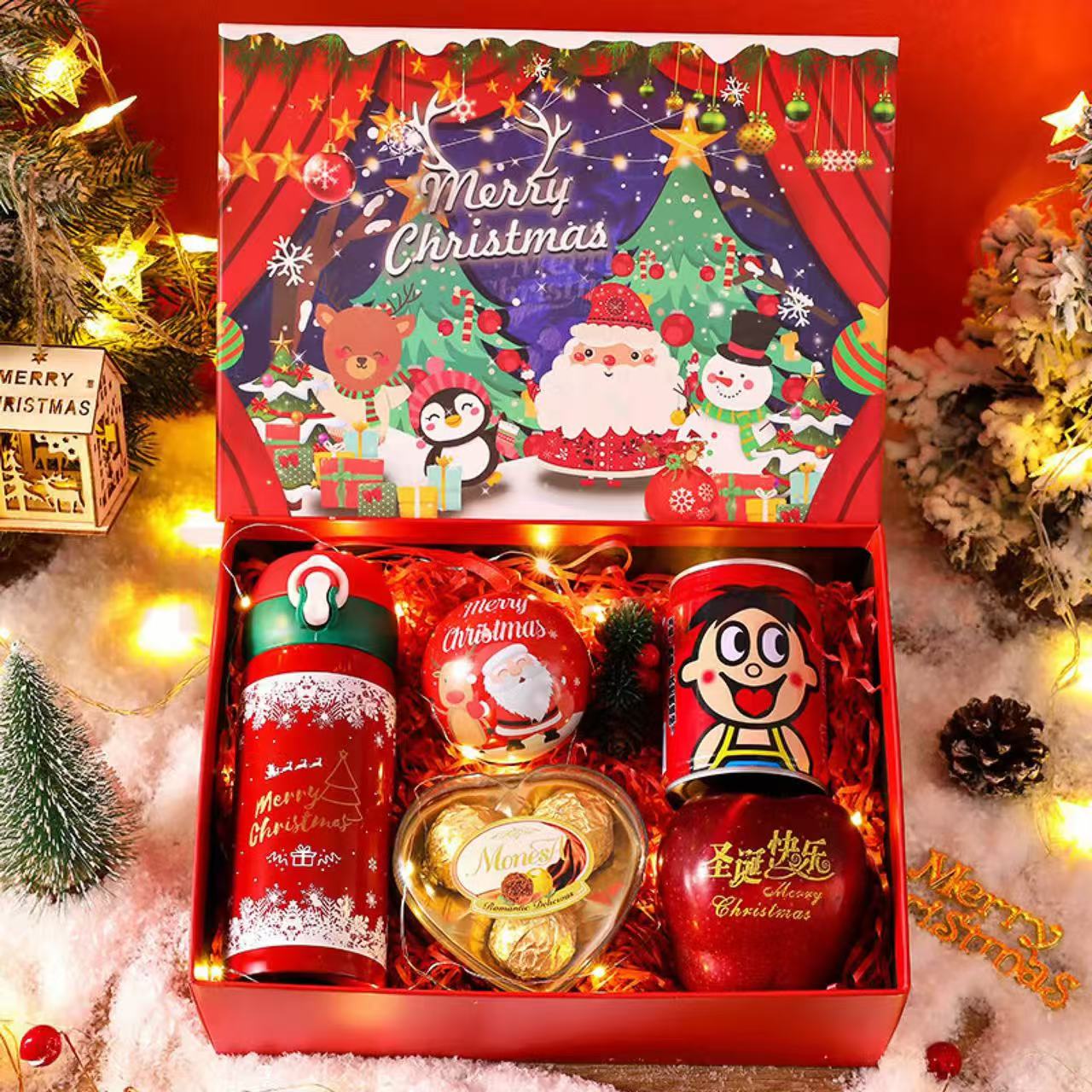 勇者无惧平安果 圣诞节礼物平安夜苹果印字定制创意高端礼盒送女生女朋友 平安果圣诞礼物组合礼盒B款