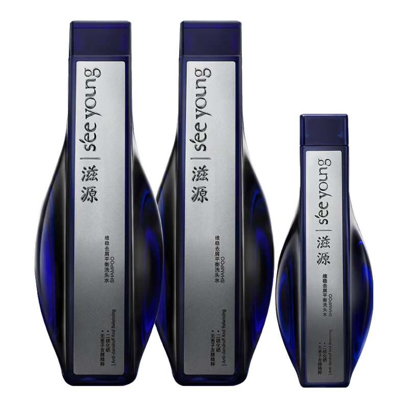 维稳去屑平衡洗头水400g*2+100g无硅油舒缓修护洗发水