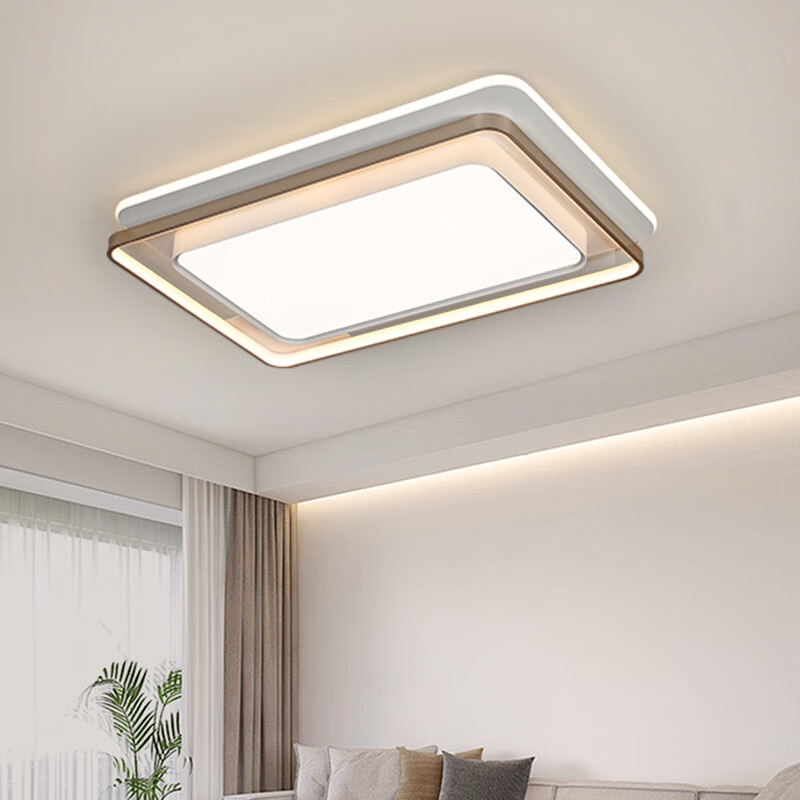 宏光照明现代简约吸顶灯客厅大灯智能灯具卧室餐厅灯LED房间灯 小方Z 55cm 36W变光 8-12m²适用