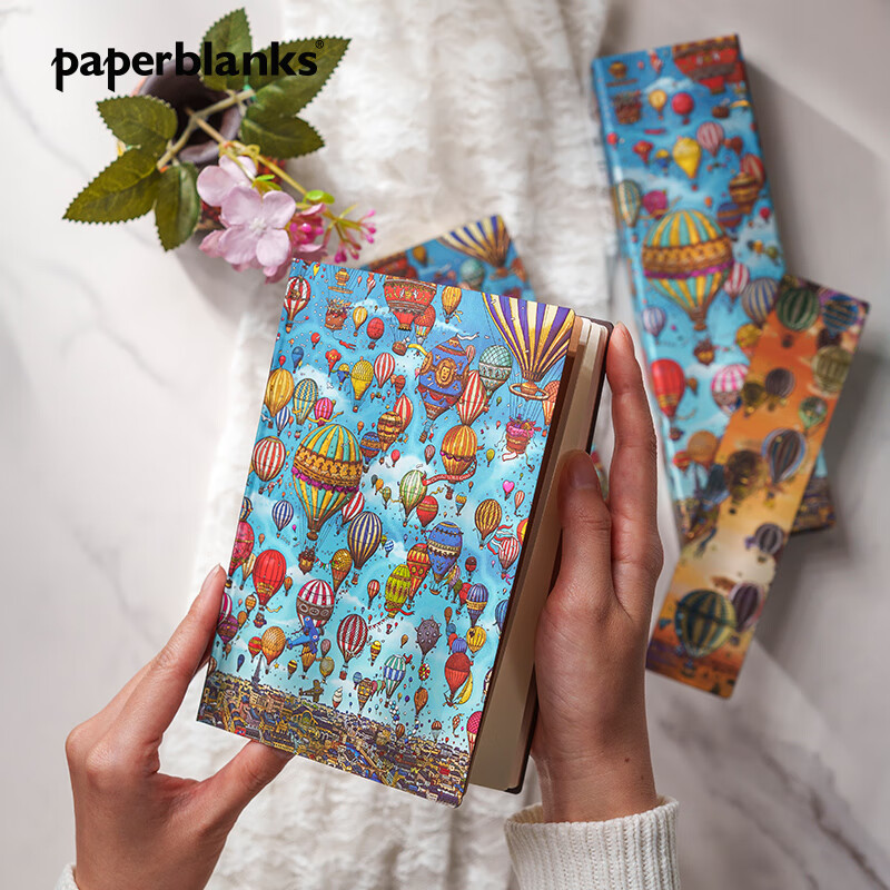 paperblanks佩兰克笔记本本子日记本文艺精致手帐手账本记事本儿童小学生文具迷宫大侦探气球盛宴 【软壳绑带款】气球盛宴/小本/空白