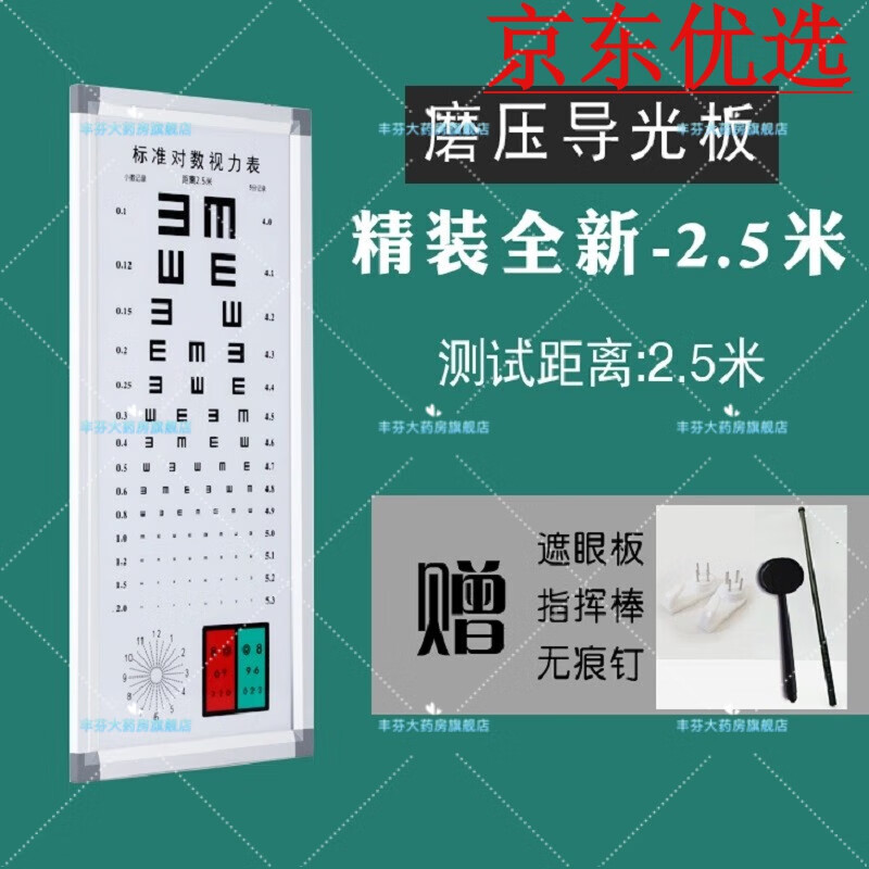 对数视力表儿童挂图标准测眼睛视力表灯箱led家用幼儿园体检眼科眼镜