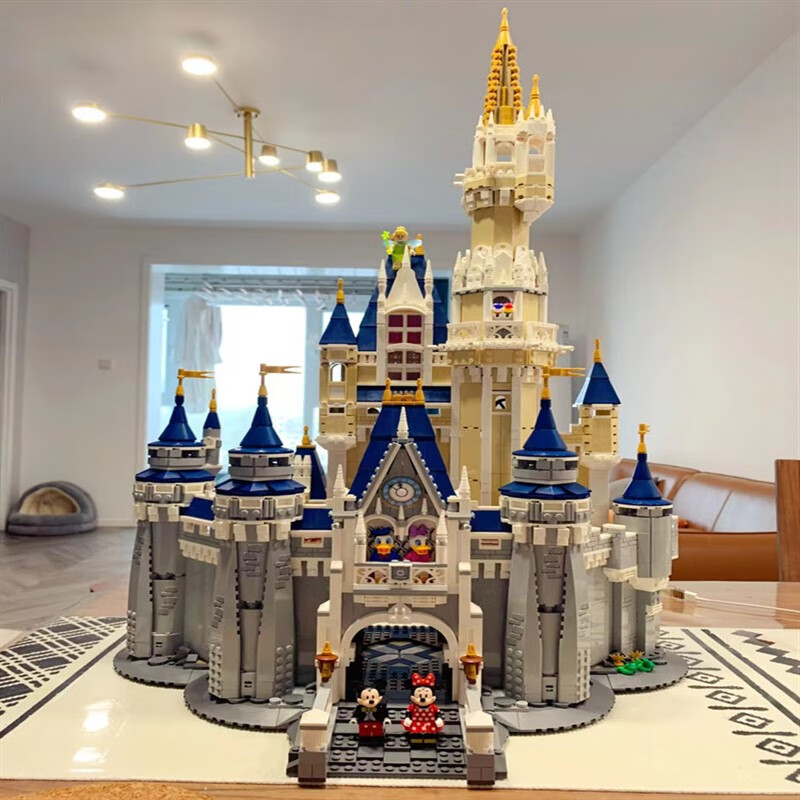 兼容乐高迪士尼城堡模型建筑系列巨大型女孩生日礼物拼装积木街景
