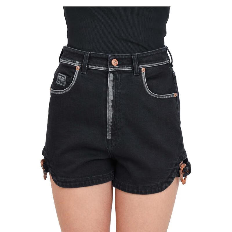 versace jeans奢侈品服饰女仿旧纽扣短裤 76had522-dw060d24909 25