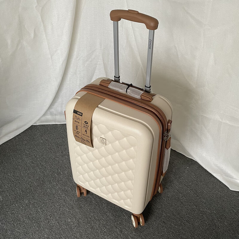 矢向行李箱皮质防刮复古磨砂女密码箱大容量旅行箱时尚拉杆箱万向轮20