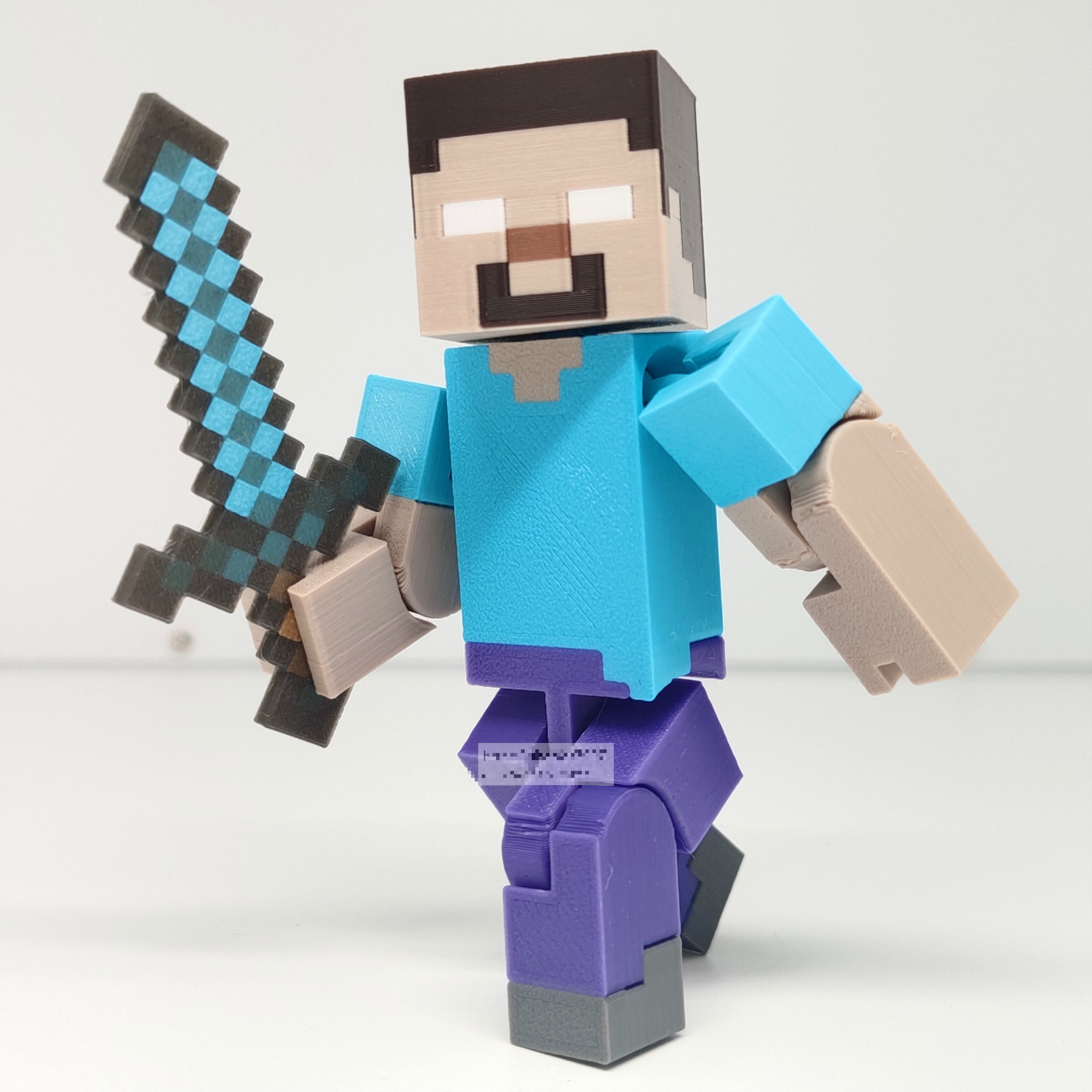 网米霆mc我的世界带武器多关节him玩具周边模型手办dream人仔303