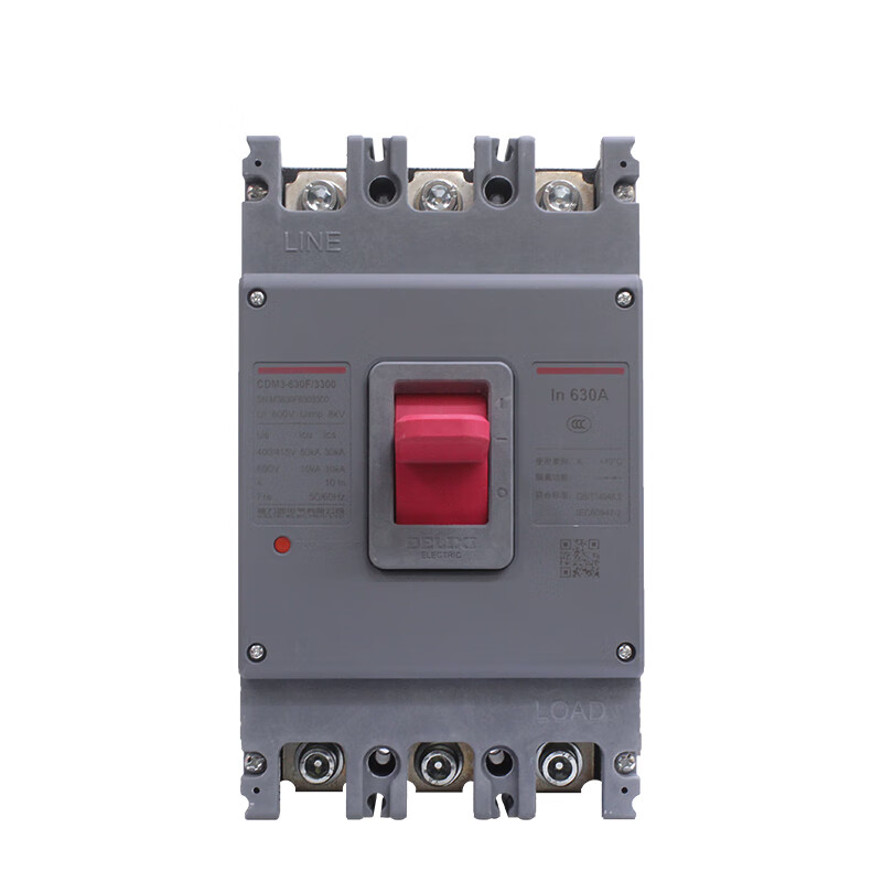 德力西电气塑壳断路器三相空气开关cdm3630f3300 630a500a 3p空开 500