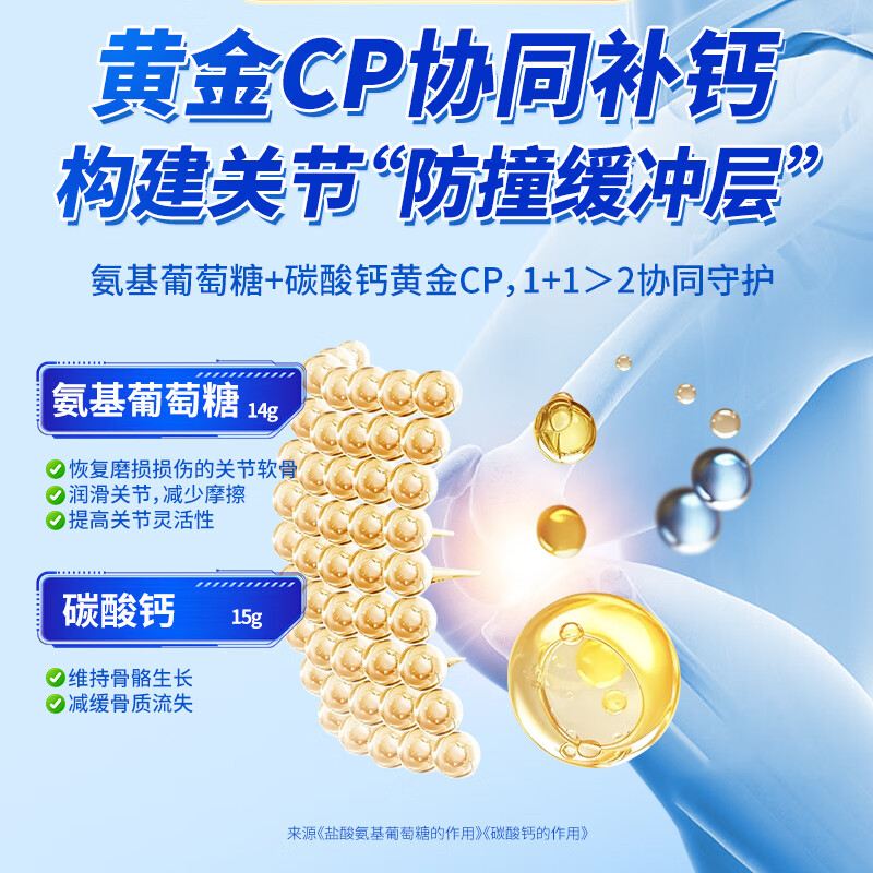 翠云堂乐尔倍健牌氨基葡萄糖硫酸软骨素钙胶囊增加骨密度保护关节 10粒*5盒 【长期养护常备装 64%人选择】
