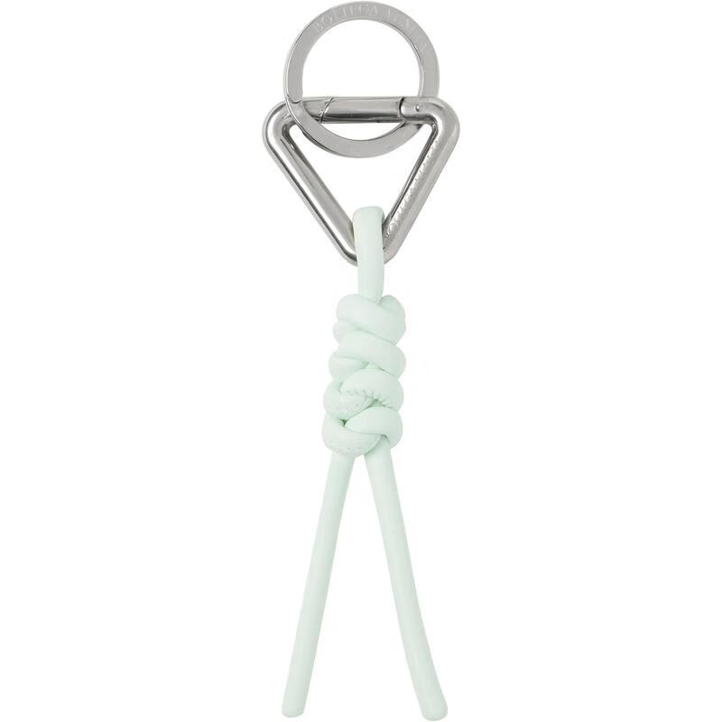宝缇嘉(bottega veneta) 男士灰白色triangle钥匙扣 glacier/silver