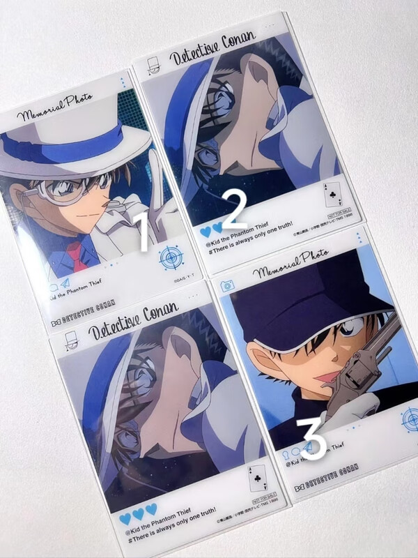 ins风透卡亚克力怪盗基德角色卡 ensky收藏卡 怪盗基德帅气透卡全套3