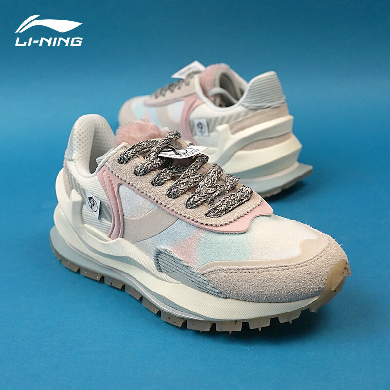 李宁老爹鞋女鞋2024秋季款方圆92休闲鞋时装周走秀鞋国潮运动鞋女
