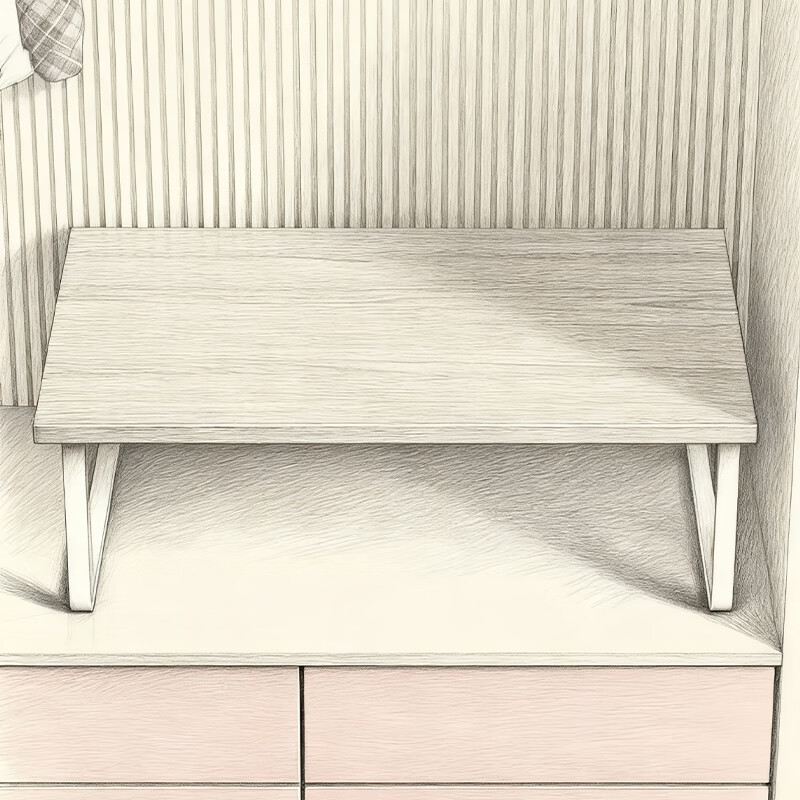 尔思家衣柜分层隔板家用收纳神器柜子里置物架橱柜内隔断铁艺原木架子 白架原木50*25*30cm