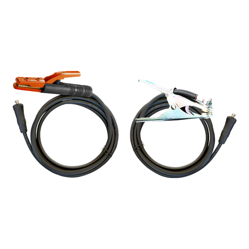 滬工之星電焊機(jī)配件焊把線國標(biāo)全銅芯16平方25平方電纜線接地鉗龍頭線 【35mm2】5米接地線+10米焊把線