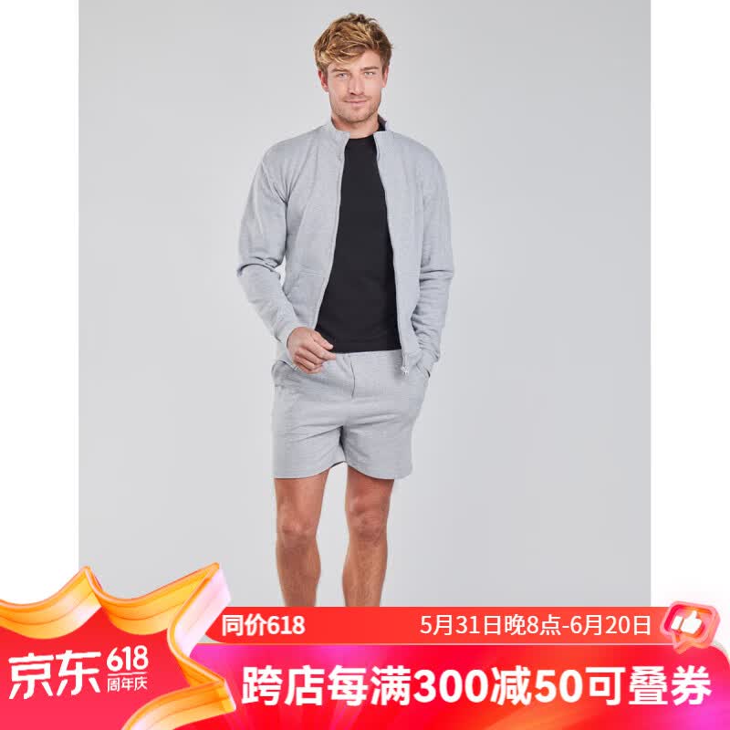 yurban男装时尚休闲短裤百搭灰色2024夏季人气新品五分裤百慕大短裤