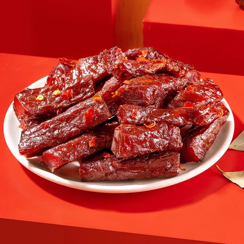 张飞牛肉干内蒙古风干肉干办公室超好吃的解馋零食500g 麻辣味 500g