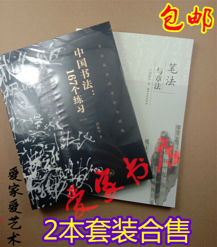 两2本和售中国书法167个练习增订本技法与训练加笔法与章法邱振中