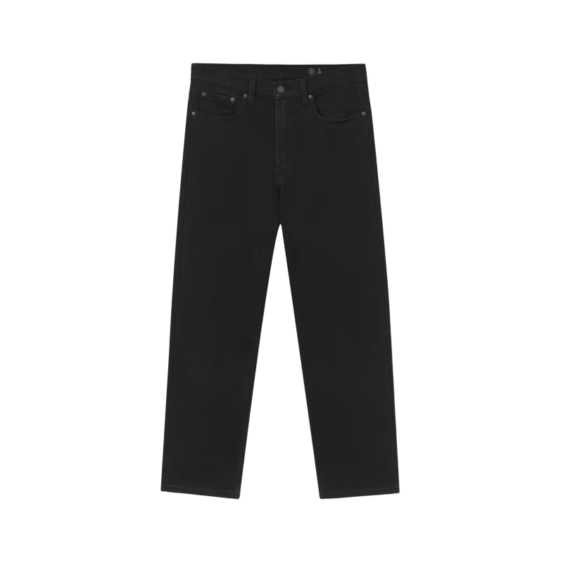 Levi's李维斯男士568宽松直筒黑色简约美式怀旧休闲复古牛仔长裤 黑色 32 (32)
