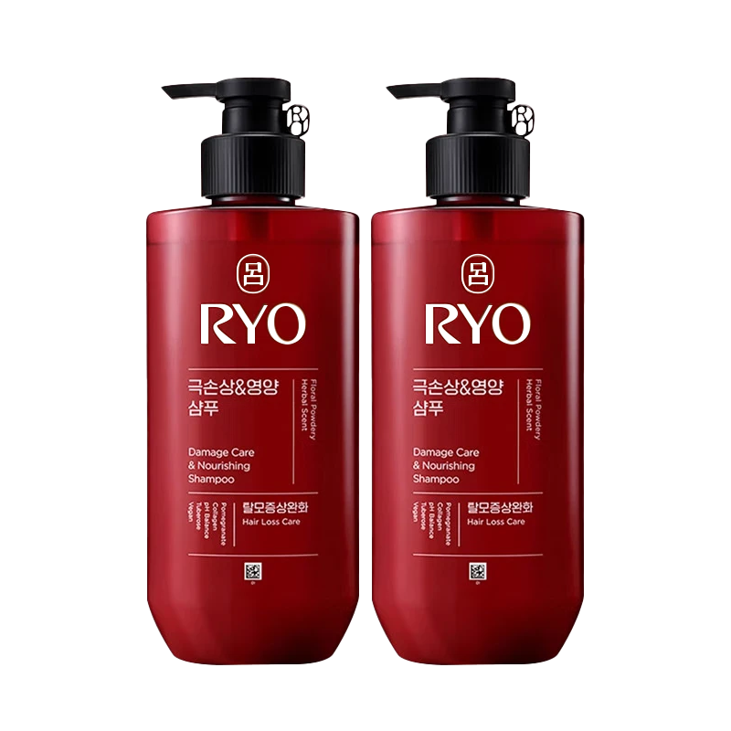 吕 RYO红吕染烫修护洗发水480ml*2受损护理韩国进口洗发露年货