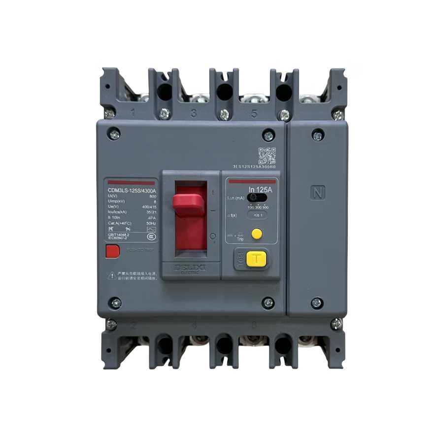 德力西电气 塑壳漏电保护断路器 cdm3ls125s4300 125a 100a 63a 4p