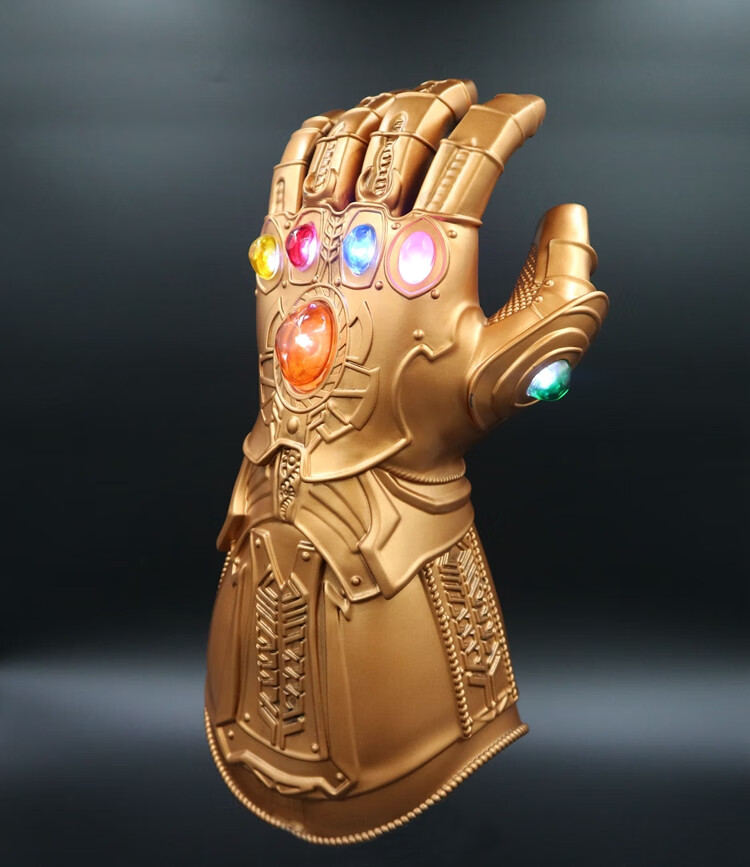 山头林村复仇者联盟灭霸发光钢铁侠手套宝石无限战争漫威儿童玩具生日