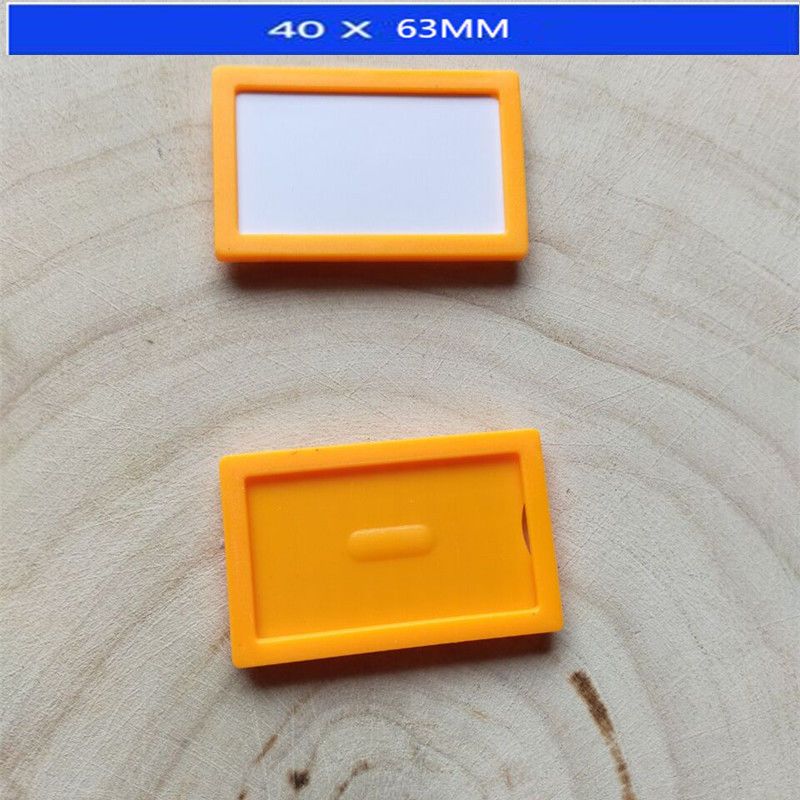 伏加瑞伏加瑞磁性标签强磁吸铁石标牌物料卡货架标识牌磁片材料卡文件柜标牌 4*6.3 橙色