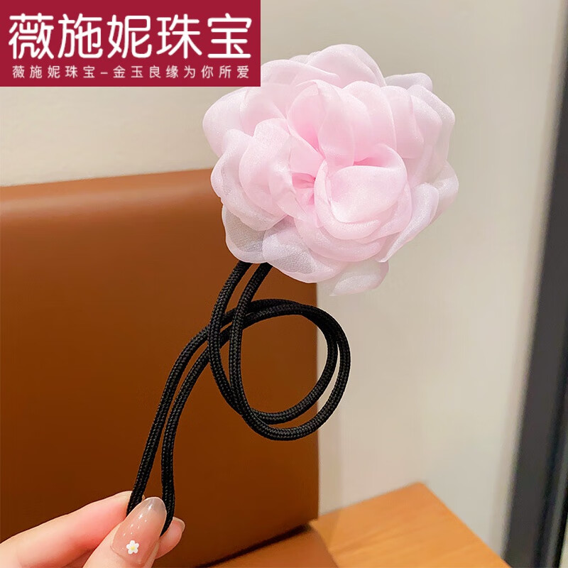 薇施妮(weishini)儿童盘发器女童发卡懒人丸子头神器女孩后脑勺网纱