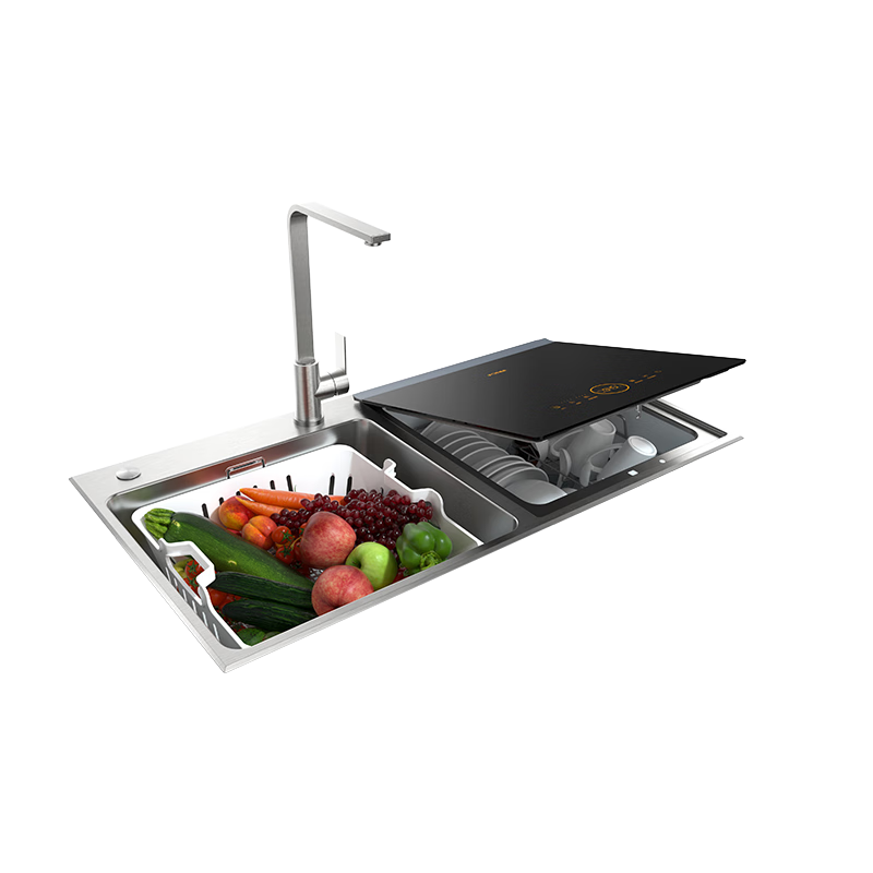 方太水槽(右槽)洗碗机家用 洗碗不弯腰 超薄门板水槽一体嵌入式02-C4J.i【以旧换新国家补贴】 3082.95元 国补价