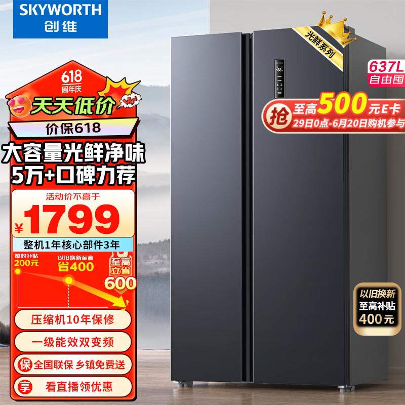 需首购,plus会员,京东百亿补贴:美的(midea)213升 家用小冰箱三开门