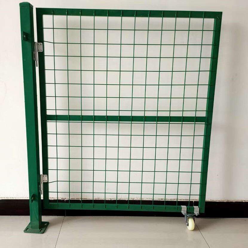 包塑铁门护栏网门防护门圈地围网门车间隔离门铁丝网门围栏双开门 12