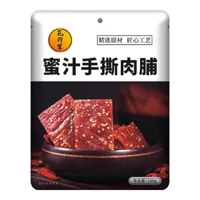 范将军手撕肉脯独立包装休闲食品公室零食手撕蜜汁味100g【临期清仓】