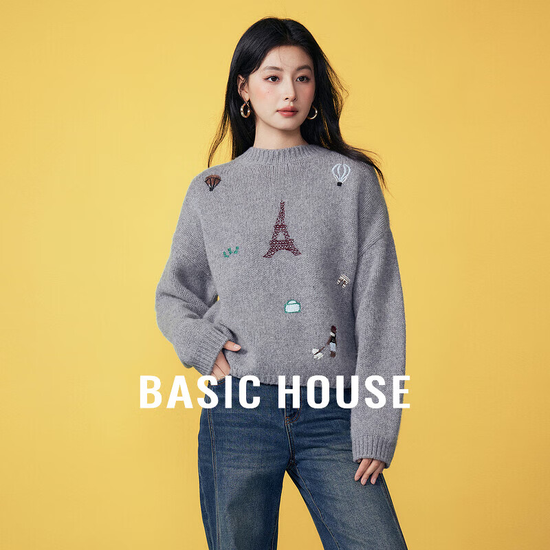 Basic House/�ټҺ�����ë������Ŵë��С�����ﶬ�¿���֯����Ů ��ĸ�� M
