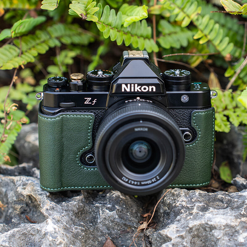 埠帝适用尼康zf皮套nikon手柄z30相机包微单ZFc保护套z50z5z6z7ii底座配件 ZF复古绿头层牛皮底座现货速发